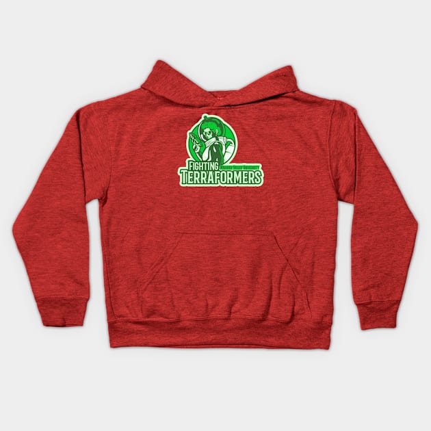 Mariner Valley University Fighting Terraformers Kids Hoodie by beyonddc